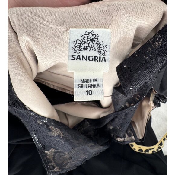 Black Sleeveless Lace Trim Maxi Dress With Nude Lining Accents - Picture 11 of 12